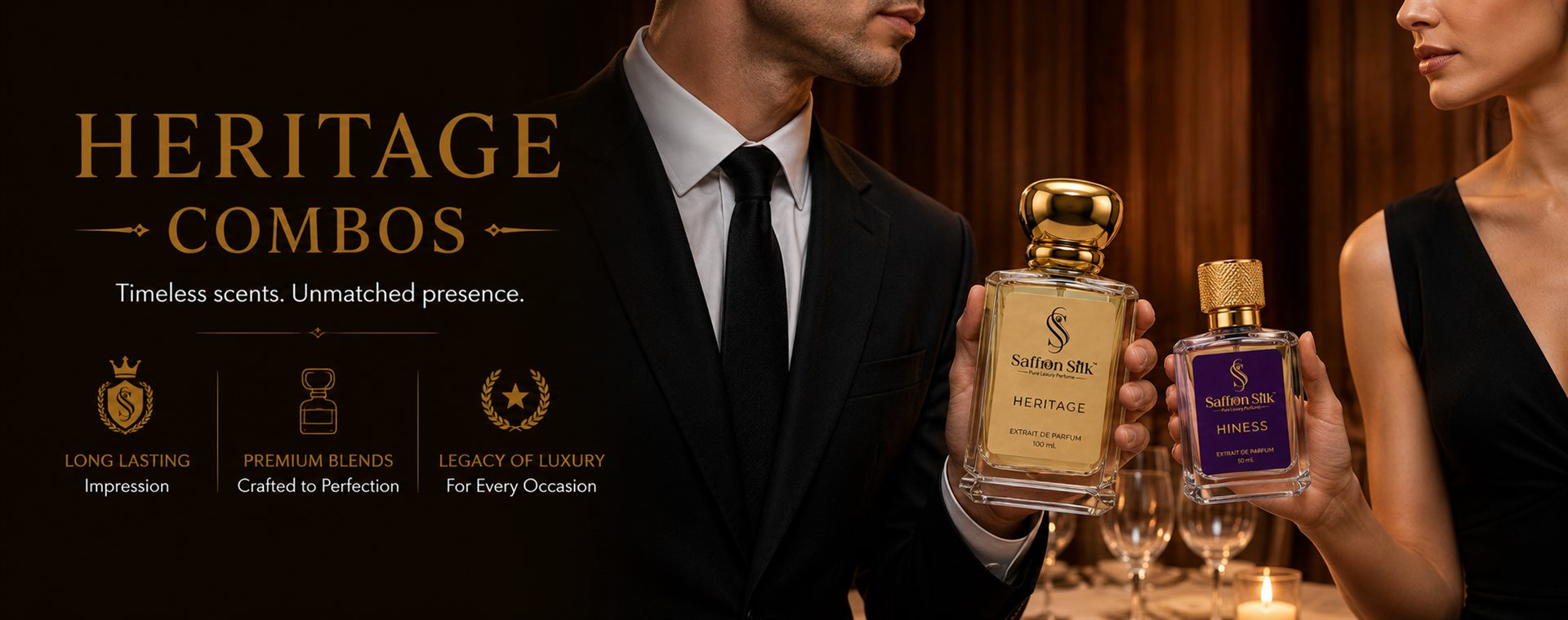Heritage Combos — timeless Saffron Silk fragrance pairings