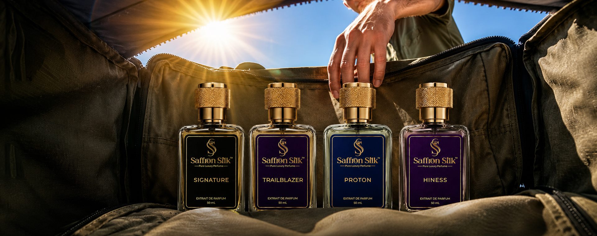 Saffron Silk perfume collection campaign